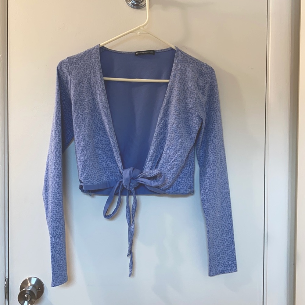 Brandy Melville long sleeve wrap top